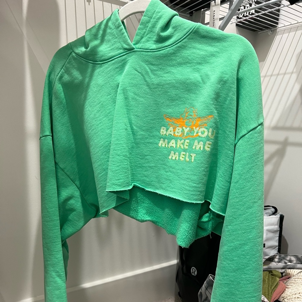 Boys Lie Toxic Green Cropped Sweatshirt OS